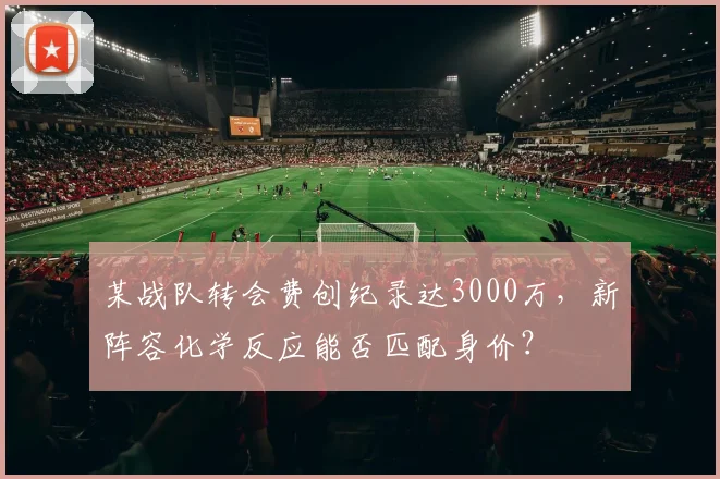 某战队转会费创纪录达3000万，新阵容化学反应能否匹配身价？
